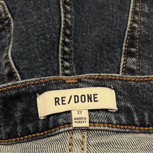 Re/Done 70s Stove Pipe Jeans In Dark Rinse - Picture 5 of 7